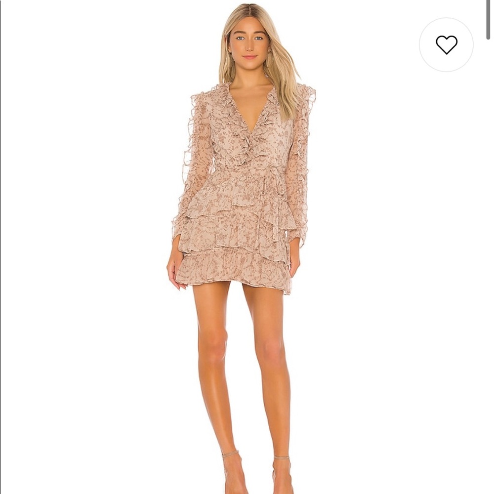 Bardot- Alessia Frill Dress in Pebble Ditsy